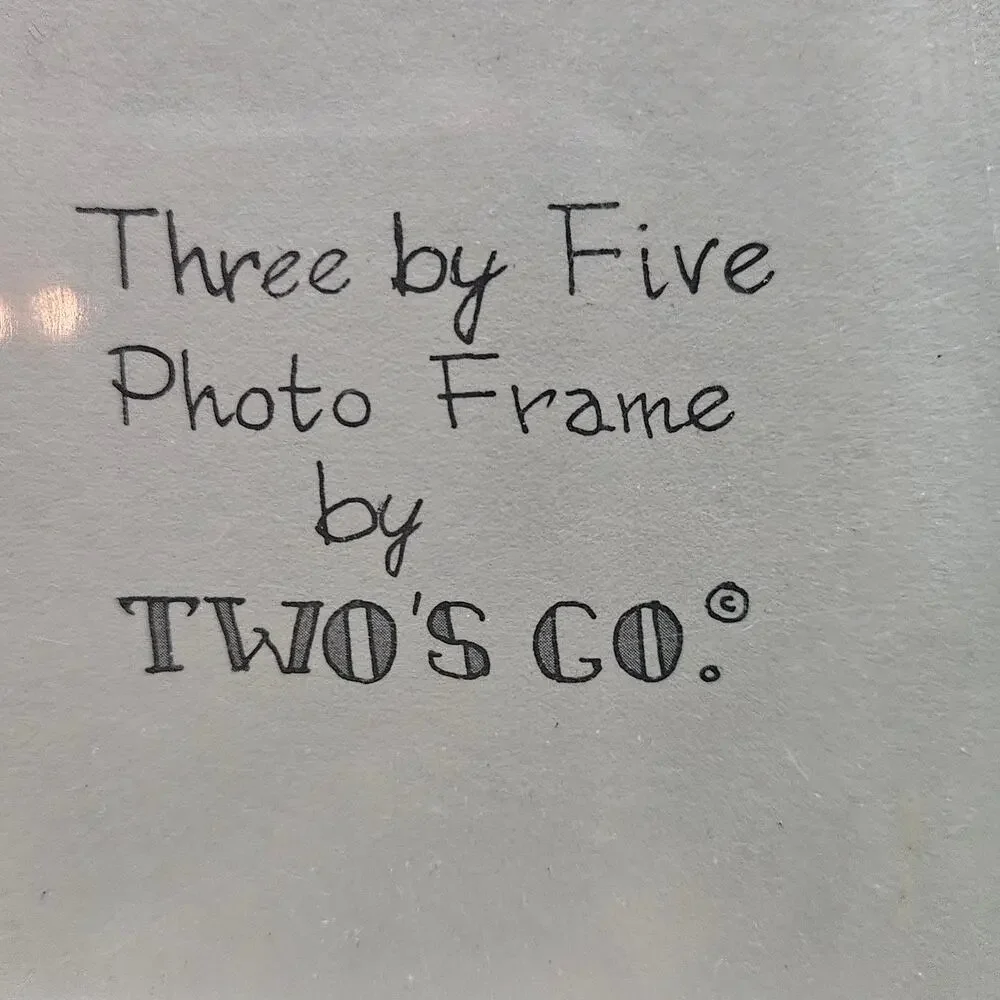 VTG Pair of Photo Frames Three by Five Photo Frames by Two's Co Golfing Design